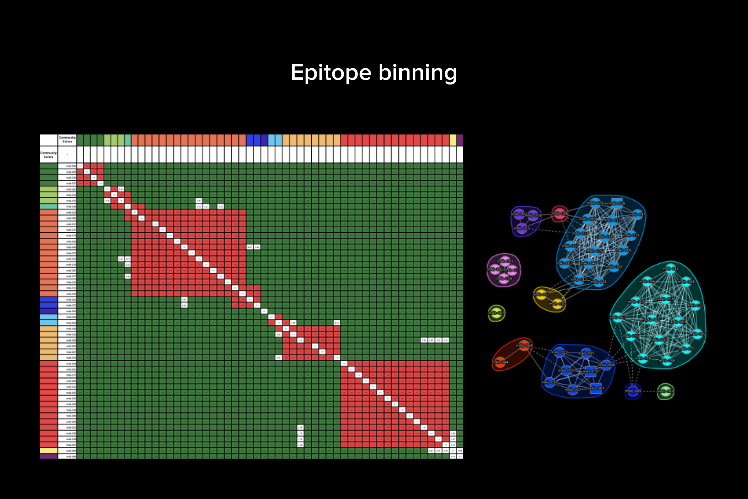 Epitope binning data