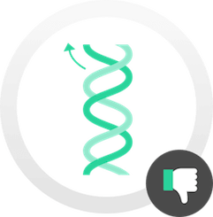 It seems you’ve been twisted the wrong way. Let’s turn you back the right-handed way, like a normal DNA helix.